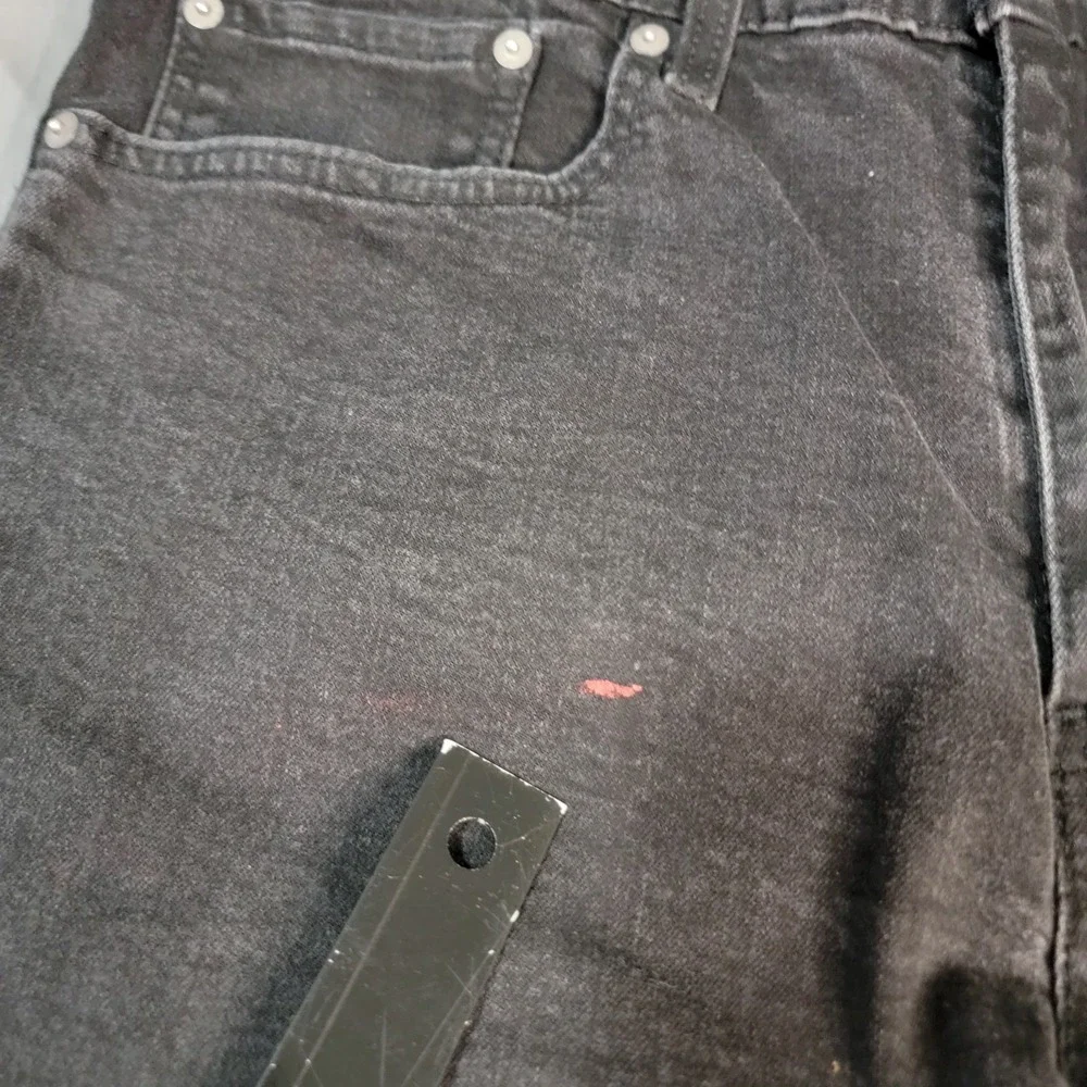 Levis 501 Jeans Men's 36x32 Black Dark Wash Straight Leg Flat Front Zip Closure‎